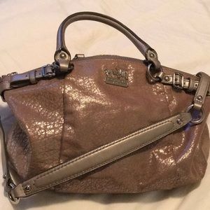 Coach- shimmer purse with shoulder strap
